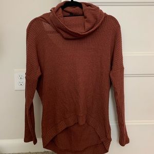 Express Burnt Orange Loose Turtleneck